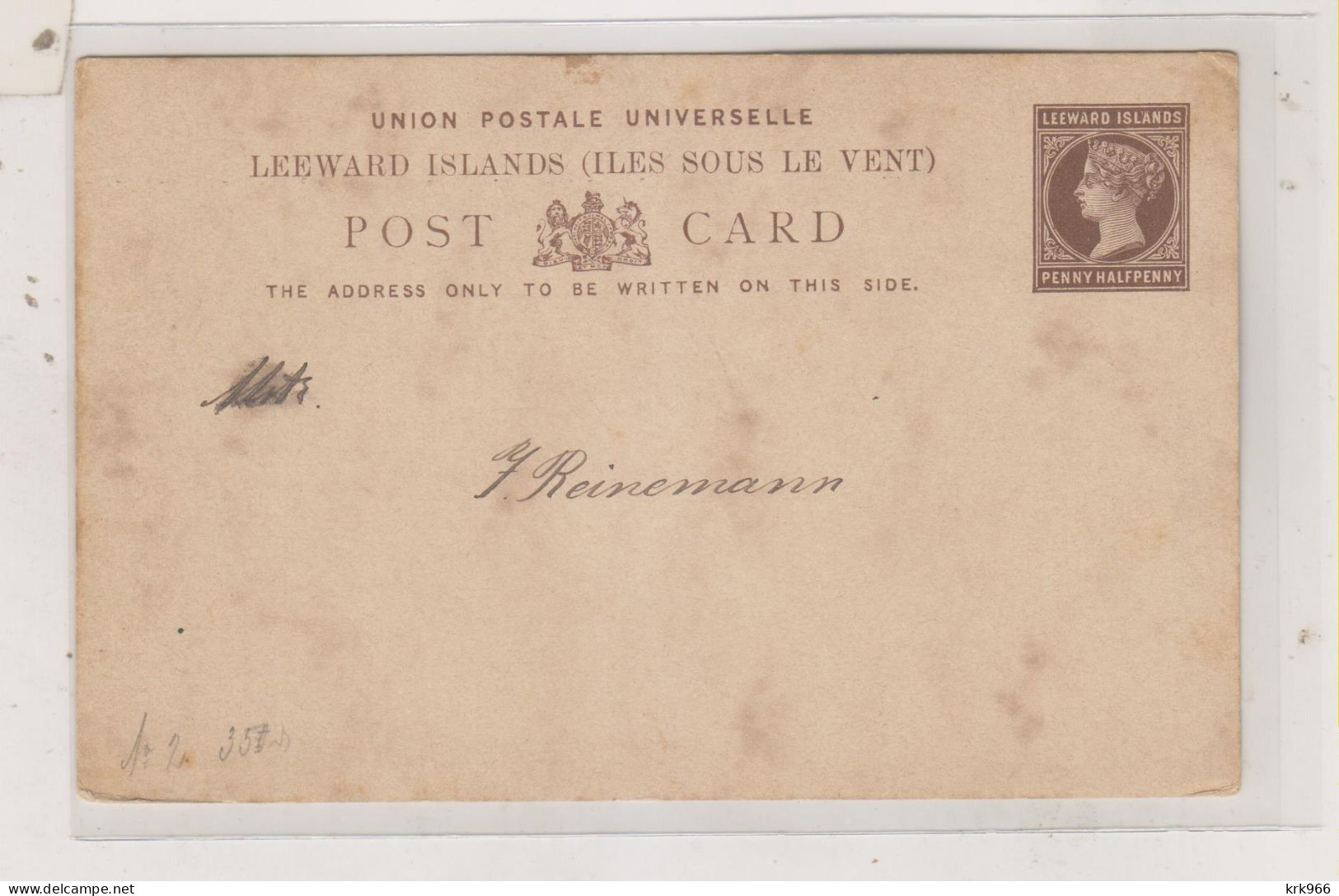 LEWARDS ISLANDS Nice Postal Stationery - Leeward  Islands