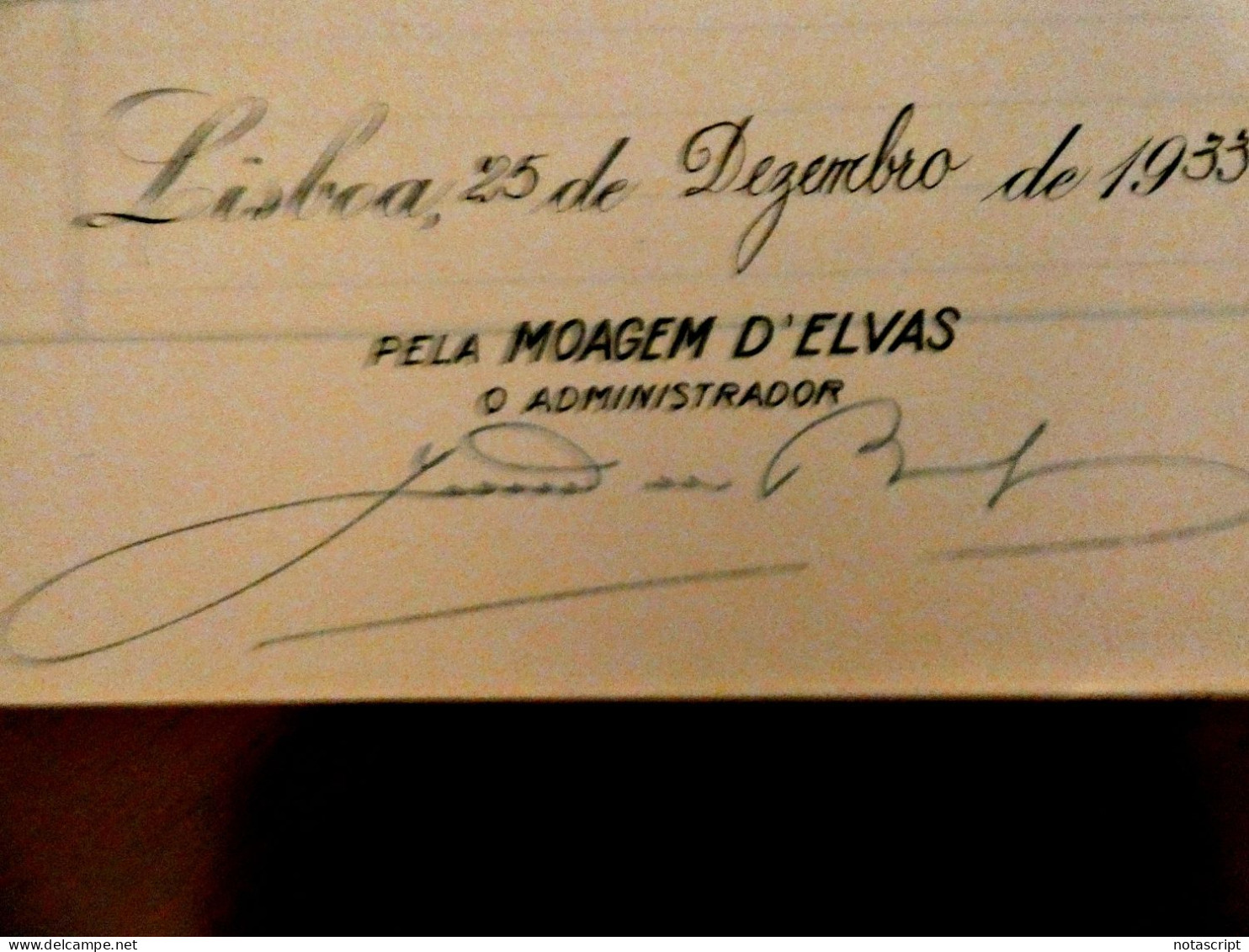 "Moagem D'Elvas" 1933 Lisboa/Elvas (Portugal).Elvas Milling,share Certificate - Agricultura