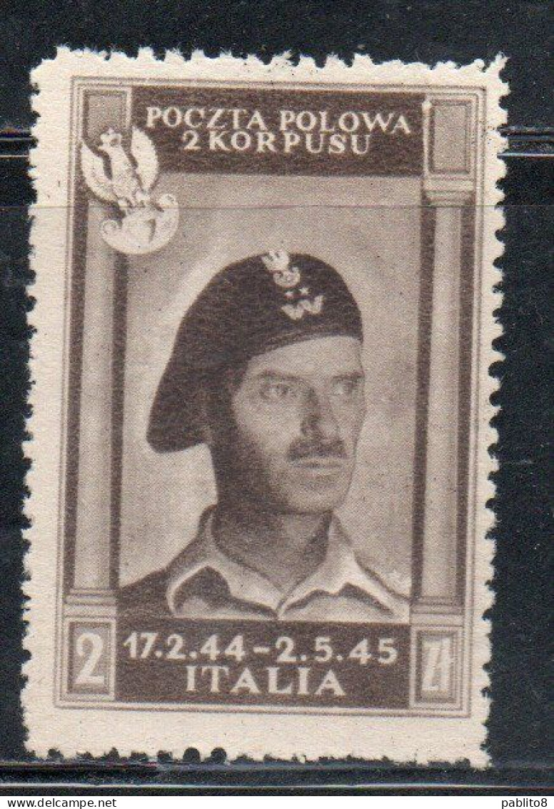 CORPO POLACCO POLISH BODY 1946 VITTORIE POLACCHE IN ITALIA 2z SG NG - 1946-47 Zeitraum Corpo Polacco