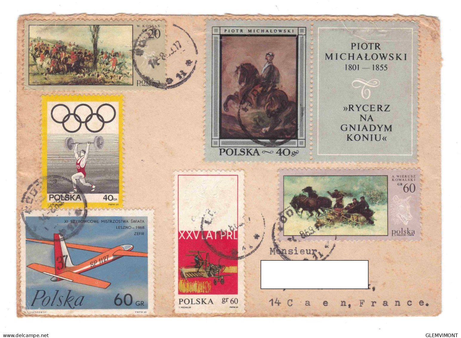 POLOGNE Enveloppe  ( N°1 ) Multi Timbres - Covers & Documents