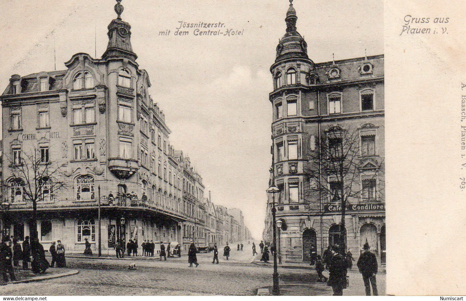 Plauen Animée Jössnitzerstr Mit Dem Central-Notel - Chemnitz (Karl-Marx-Stadt 1953-1990)