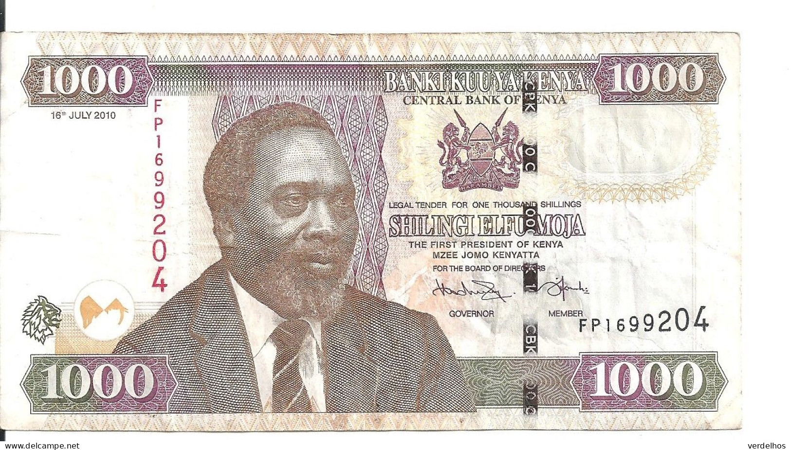 KENYA 1000 SHILLINGS 2010 VF P 51 E - Kenia