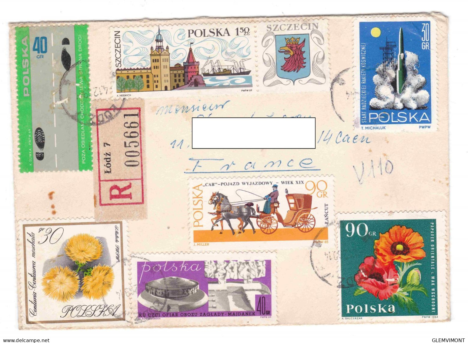 POLOGNE Enveloppe  ( N°4 ) Multi Timbres - Briefe U. Dokumente