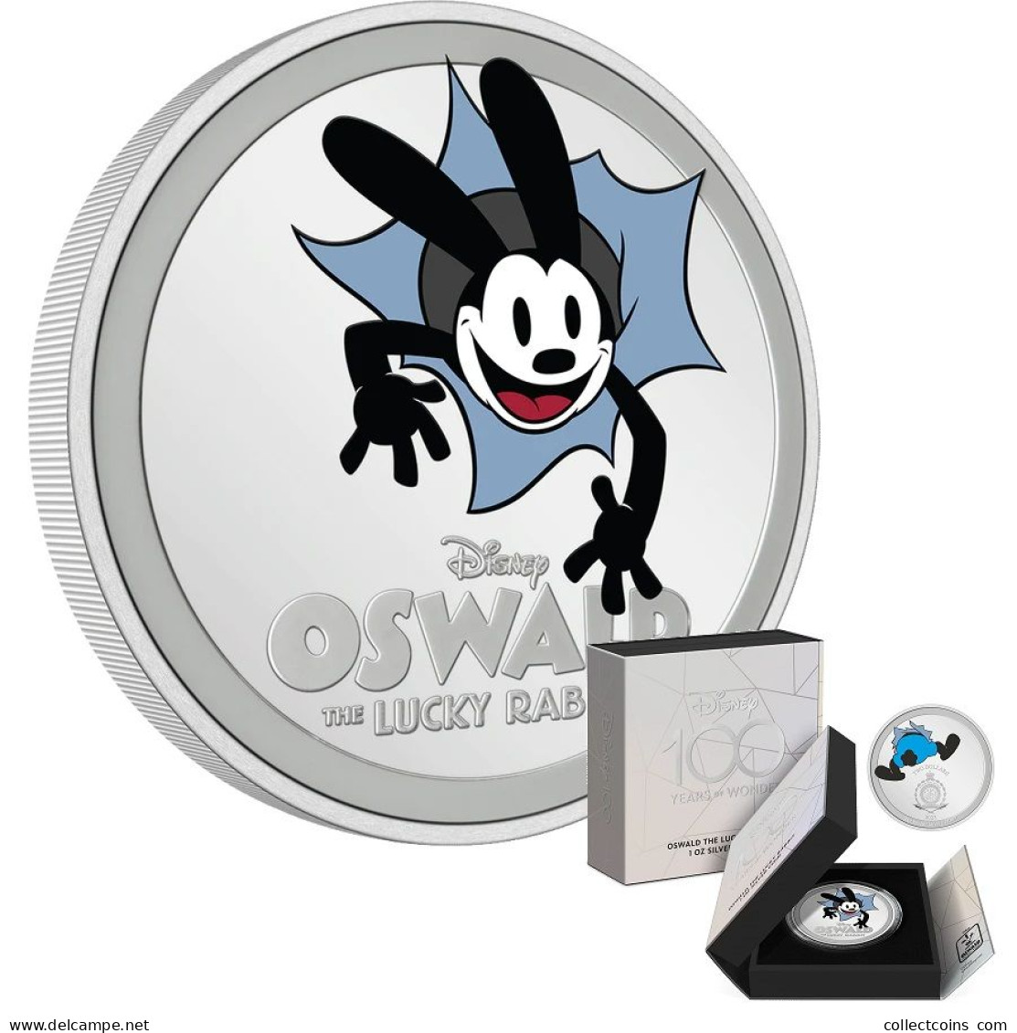 Niue 2 Dollars 2023 Disney 100 Years Of Wonder Oswald The Lucky Rabbit 1 Oz Silver Coin Zilveren Munt Silber Muenze - Other - Oceania