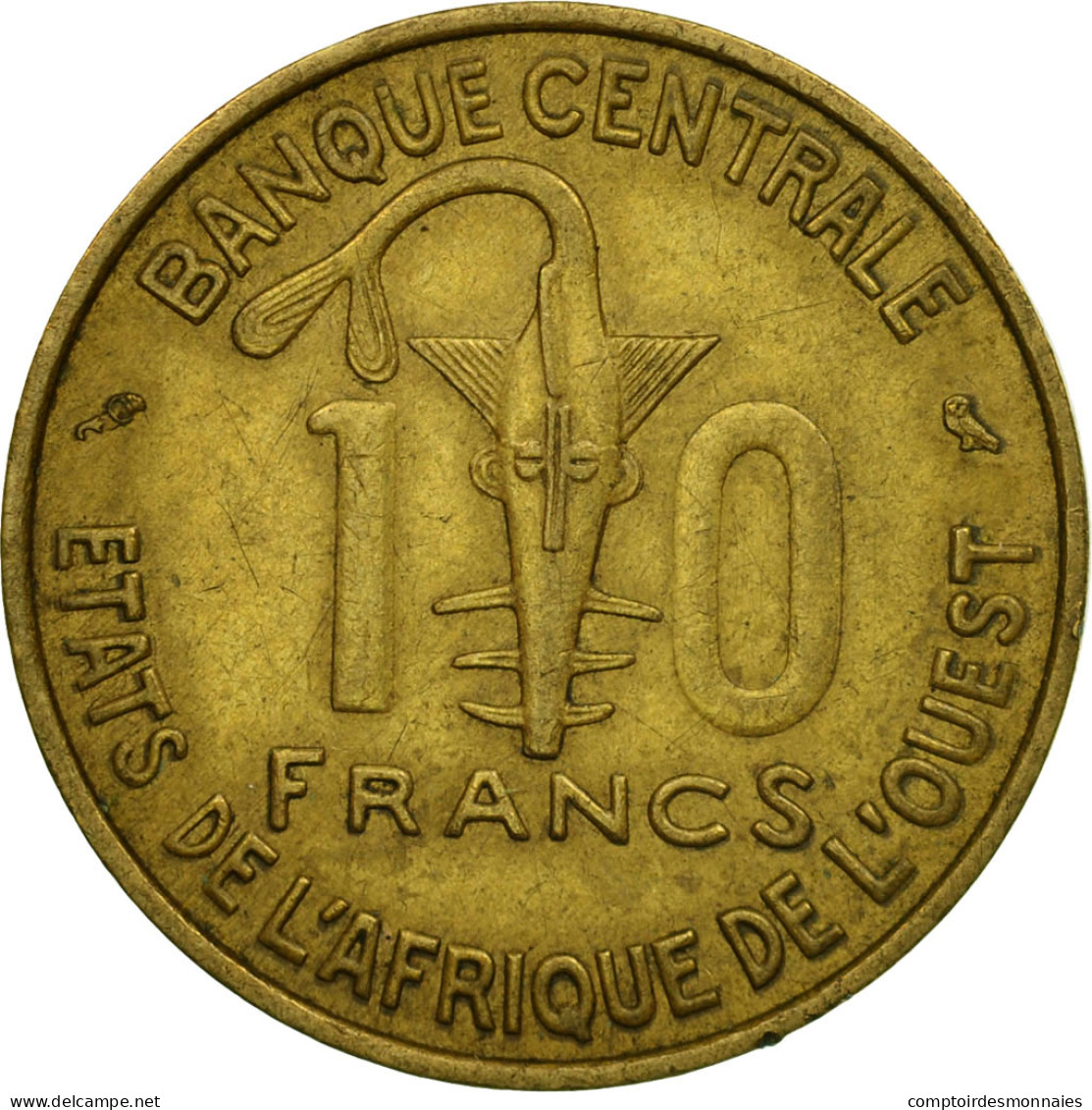 Monnaie, West African States, 10 Francs, 1959, Paris, TTB, Aluminum-Bronze, KM:1 - Ivoorkust