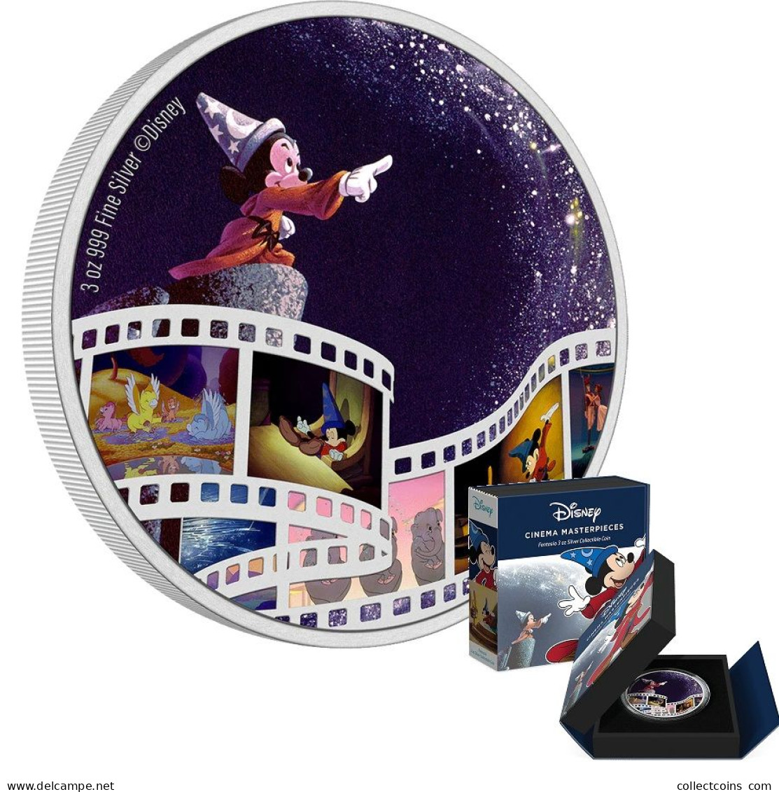 Niue 10 Dollars 2023 Walt Disney FANTASIA 3 Oz Silver Coin Zilveren Munt Silber Proof Pp - Sonstige – Ozeanien