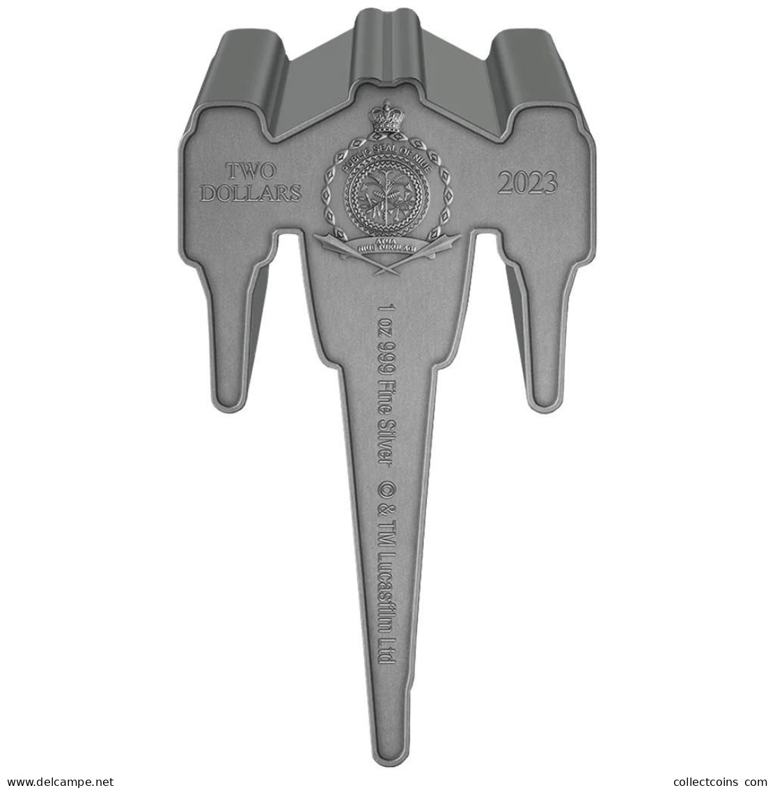 Niue 2 Dollars 2023 Star Wars Ships - The Mandalorian N-1 Starfighter 1 Oz Silver Coin Zilveren Munt Silber Proof Pp - Autres – Océanie