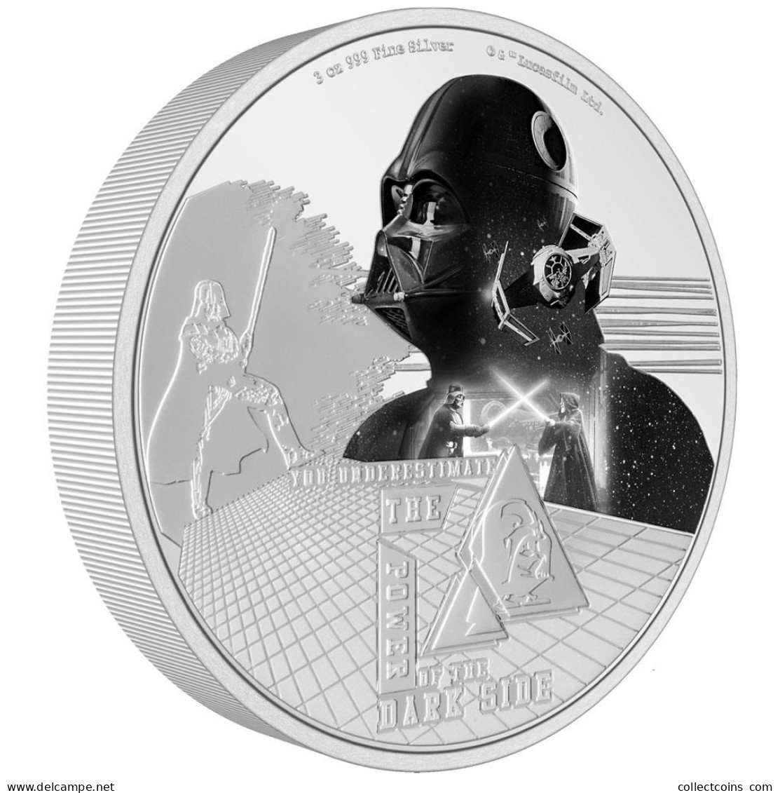 Niue 10 Dollars 2023 Star Wars Classic Color Darth Vader 3 Oz Silver Coin Zilveren Munt Silber Proof - Other - Oceania