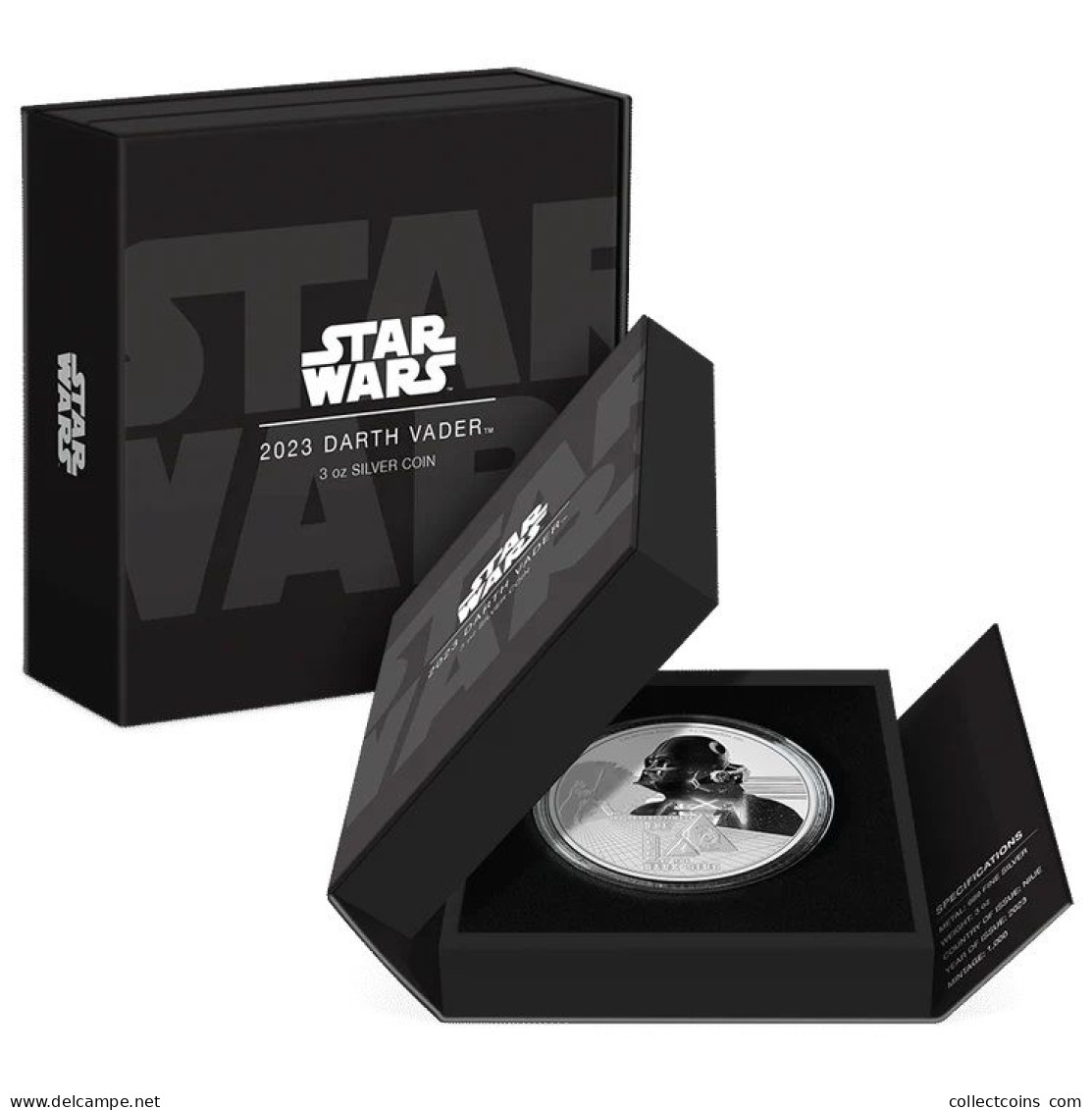 Niue 10 Dollars 2023 Star Wars Classic Color Darth Vader 3 Oz Silver Coin Zilveren Munt Silber Proof - Autres – Océanie