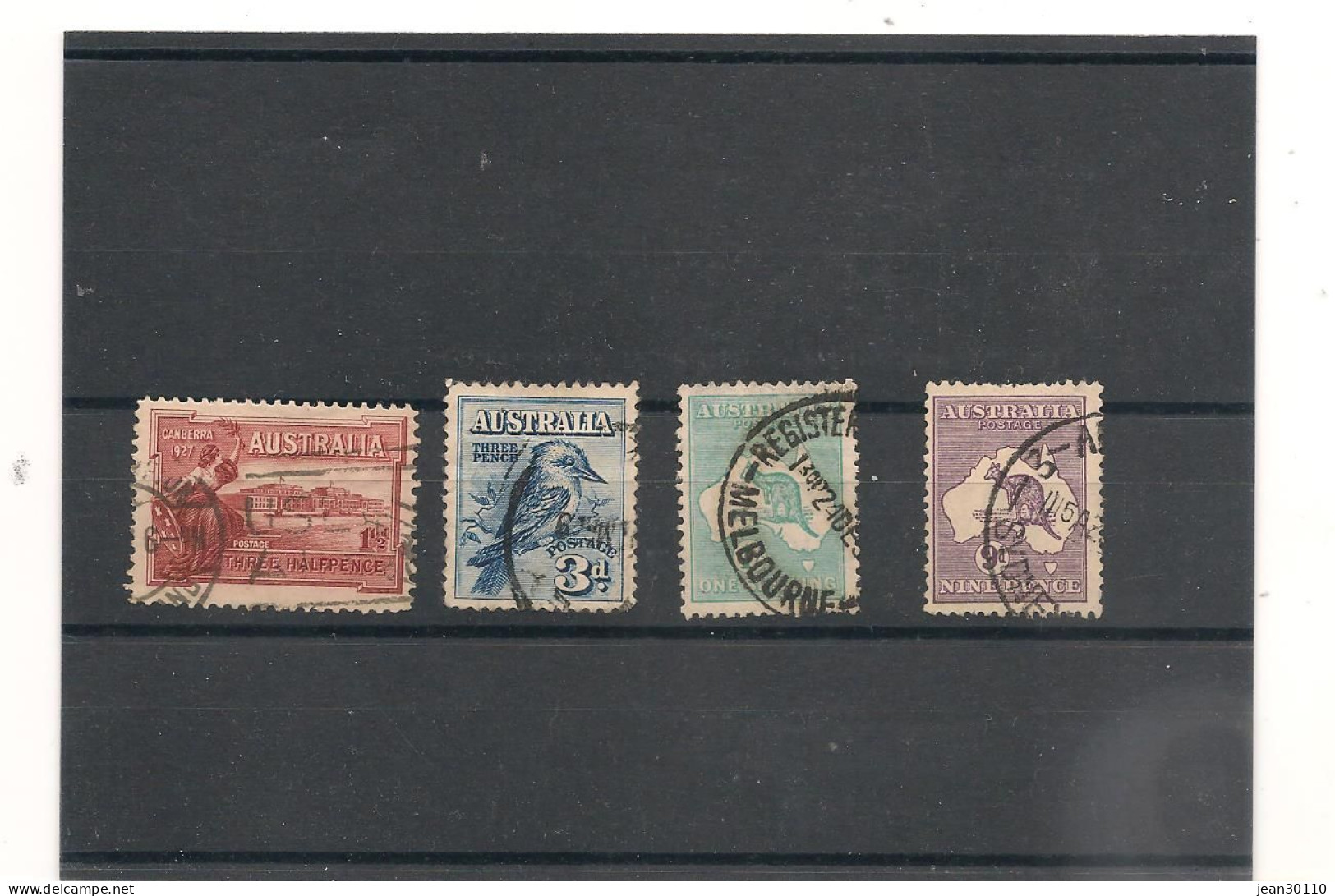 AUSTRALIE ANNÉES 1927/30 N°Y/T : 58/61 Oblitérés COTE : 35 € - Used Stamps