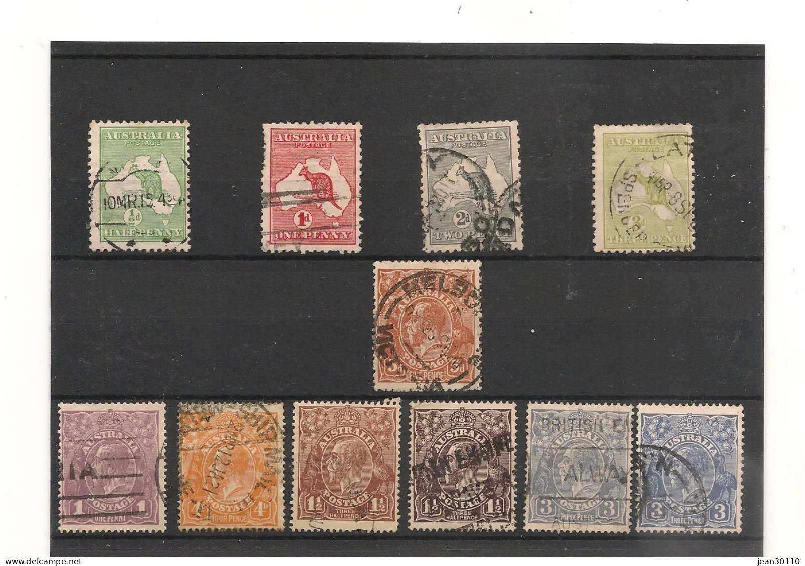 AUSTRALIE ANNÉES 1912/23 LOT Oblitérés COTE : 25,00 € - Gebruikt