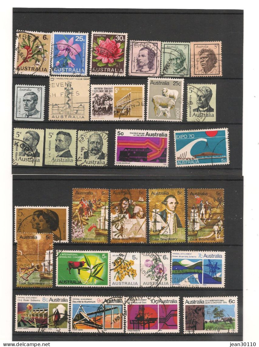 AUSTRALIE ANNÉES 1952/70 LOT Oblitérés COTE : 30,00 € - Oblitérés