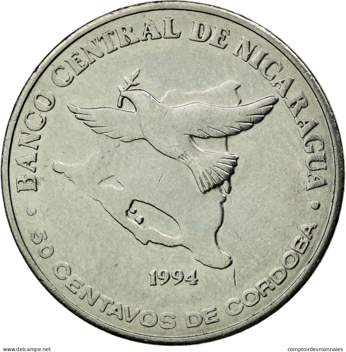 Monnaie, Nicaragua, 50 Centavos, 1994, TTB, Chromium Plated Steel, KM:83 - Nicaragua