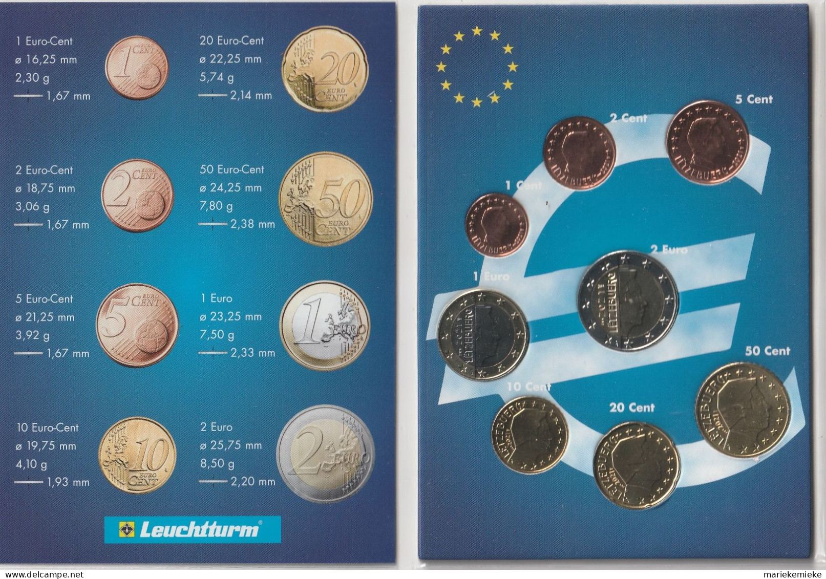 LUXEMBURG 2021 JAARSET UNC - FDC /  LUXEMBOURG ANNÉE 2021 UNC - FDC /  LUXEMBOURG YEARSET 2021 UNC - FDC - Luxemburg