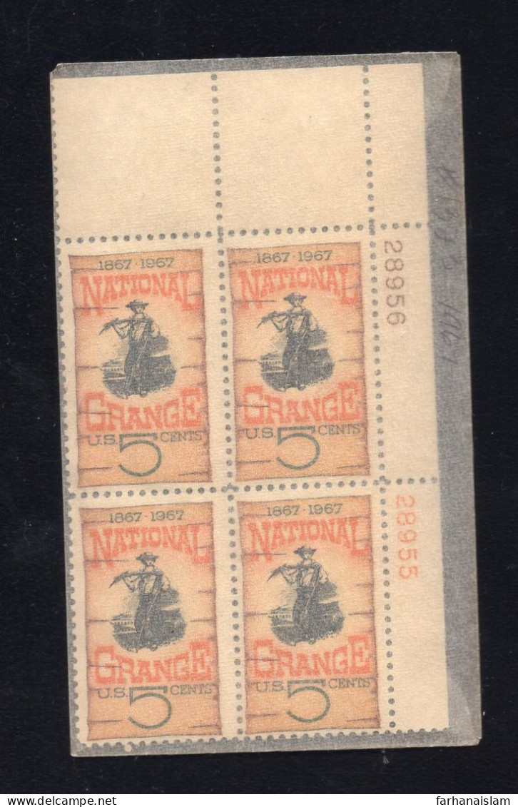 USA  US Plate Block National Grange MNH - Numero Di Lastre