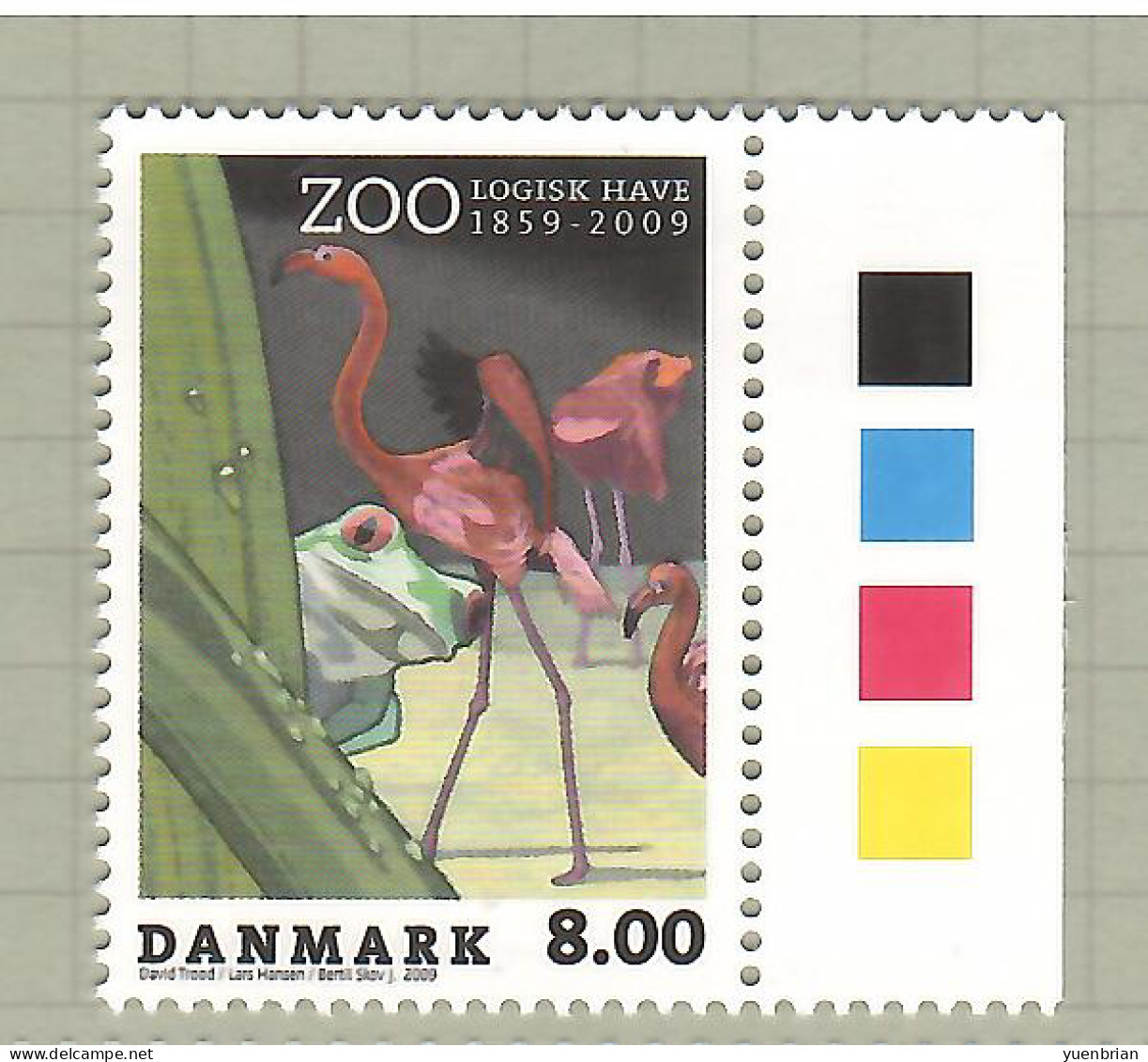 Denmark 2009, Bird, Birds, Frog, 1v, MNH** (Split From Set Of 4v) - Flamencos