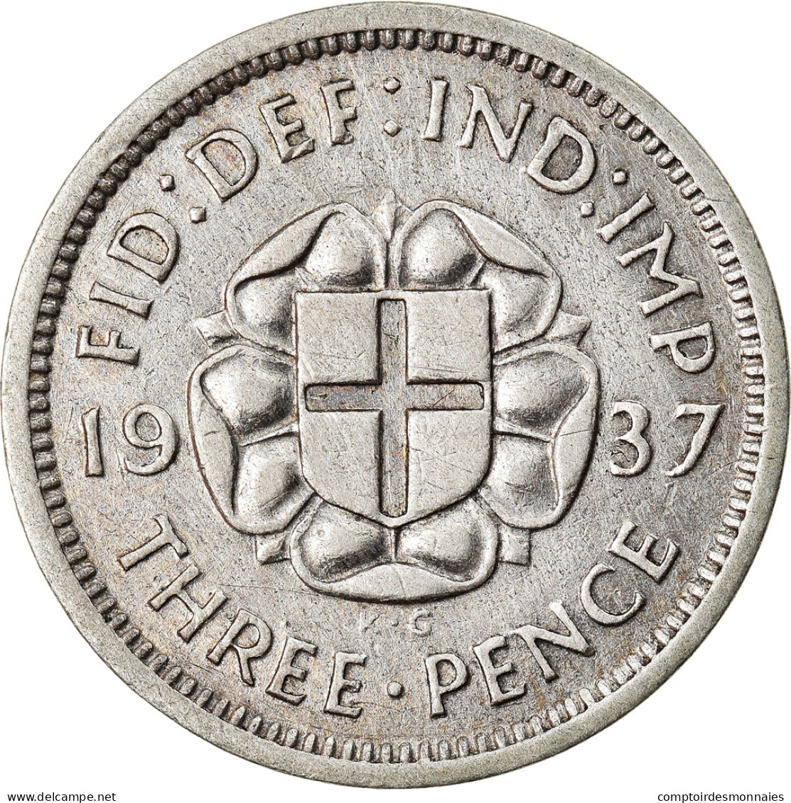 Monnaie, Grande-Bretagne, George VI, 3 Pence, 1937, TTB, Argent, KM:848 - F. 3 Pence