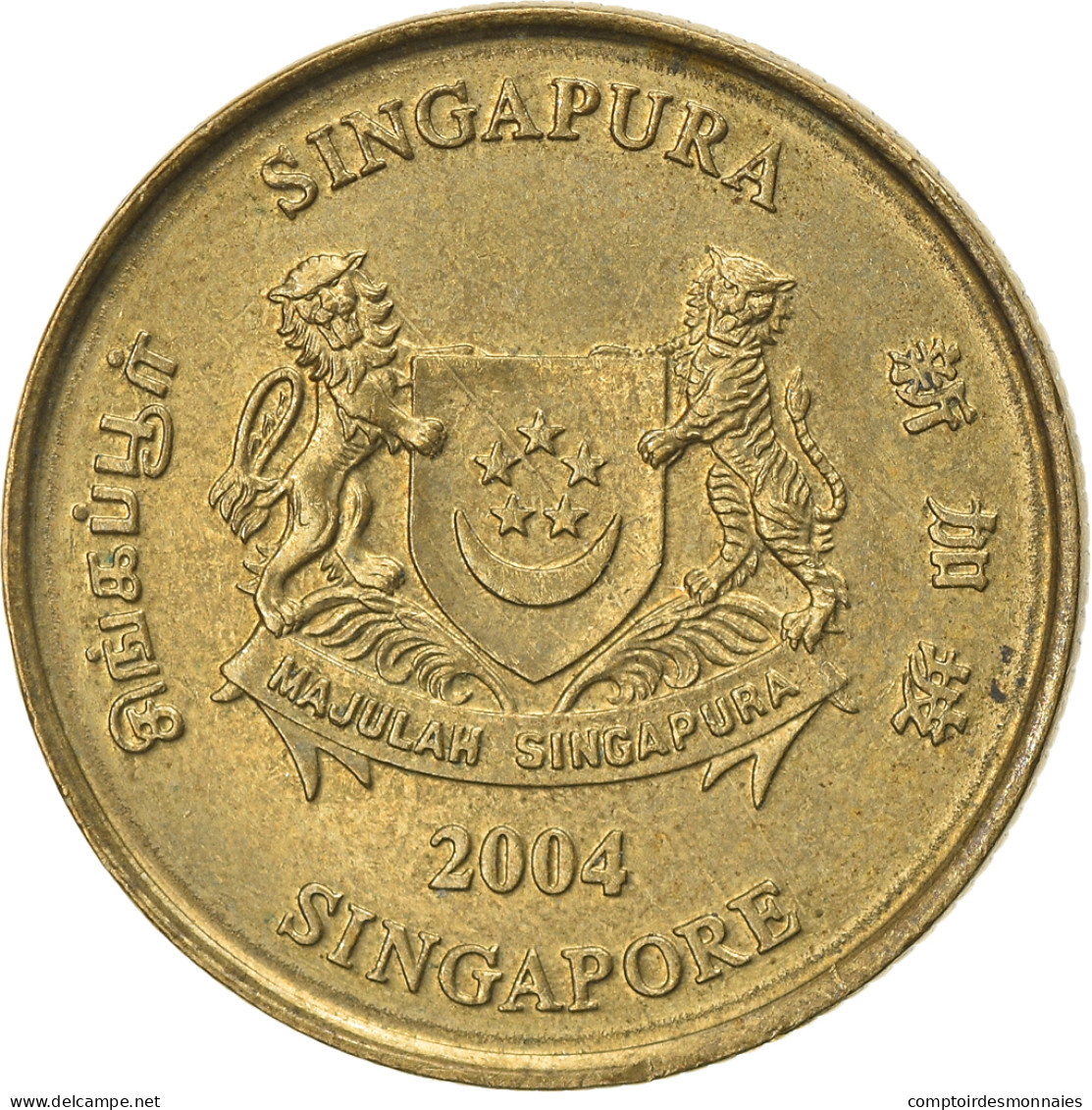 Monnaie, Singapour, 5 Cents, 2004, Singapore Mint, TTB, Aluminum-Bronze, KM:99 - Singapur