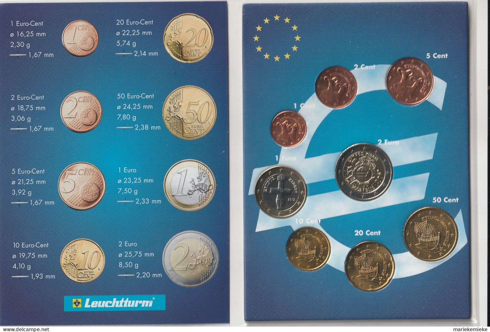 CYPRUS 2012 JAARSET UNC - FDC /  CHYPRE 2012 UNC - FDC /  CYPRUS YEARSET 2012 UNC - FDC - Cipro