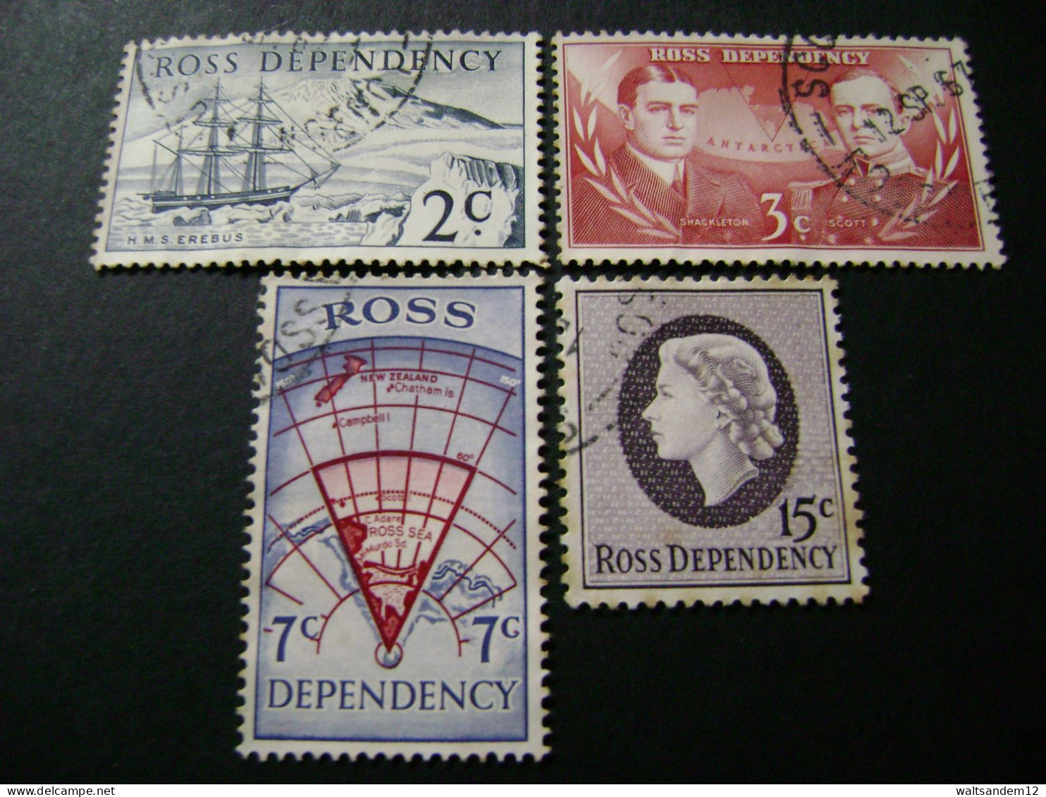 Ross Dependency 1967 Decimal Currency Definitive Stamps Set Of 4 (SG 5-8) - Used - Gebruikt