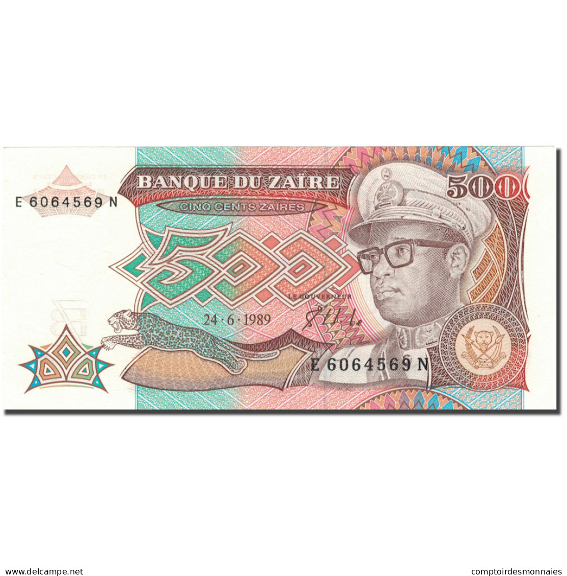 Billet, Zaïre, 500 Zaïres, 1989-06-24, KM:34a, NEUF - Zaire