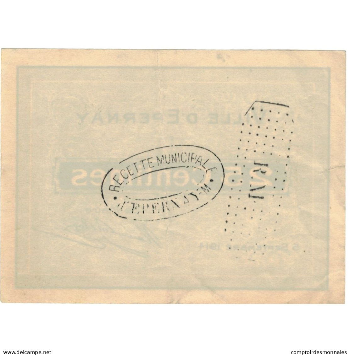 France, Epernay, 25 Centimes, 1914, SUP+, Pirot:51-14 - Bons & Nécessité