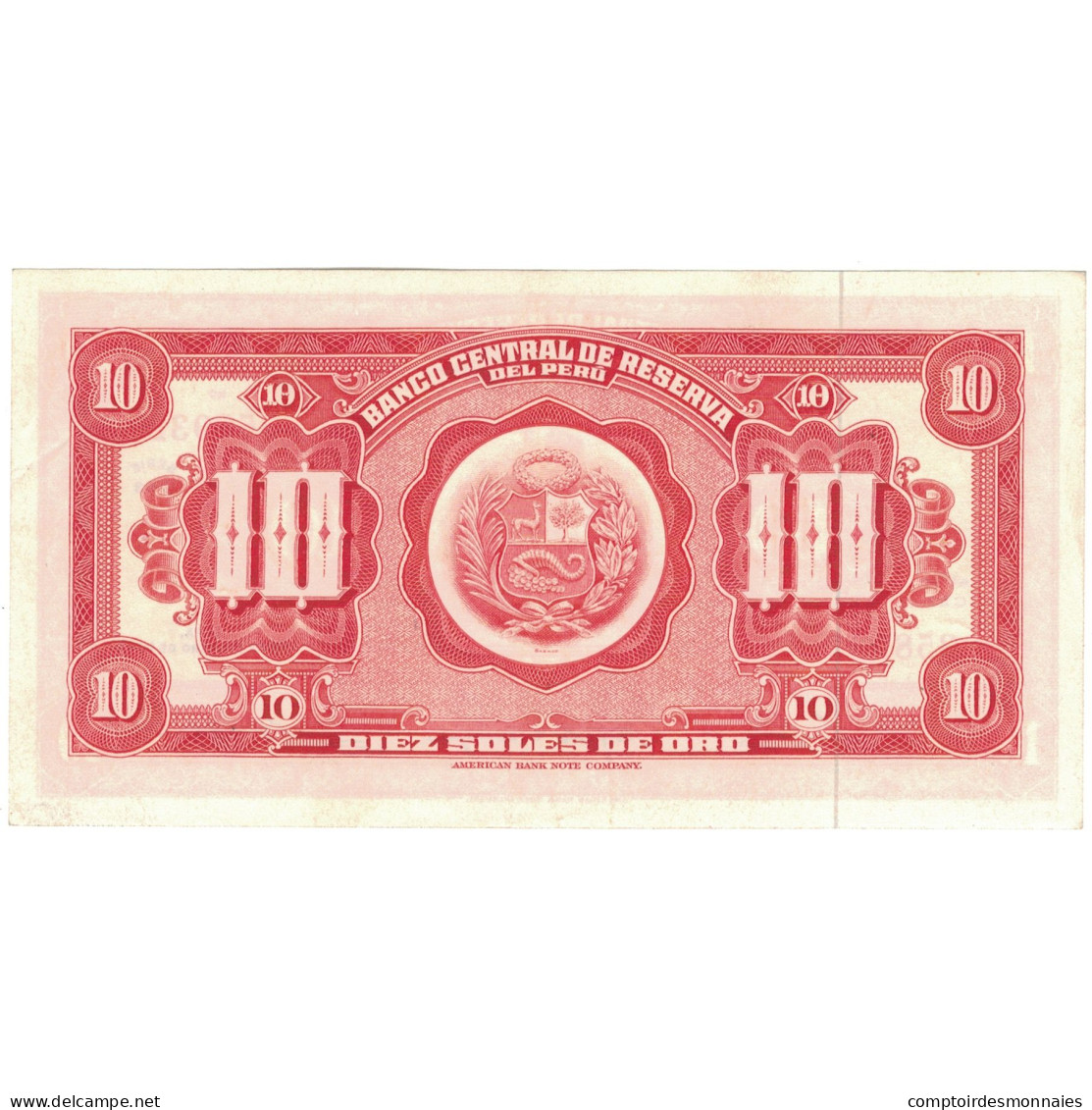 Billet, Pérou, 10 Soles De Oro, 1965, 1965-02-26, KM:88, SPL - Pérou