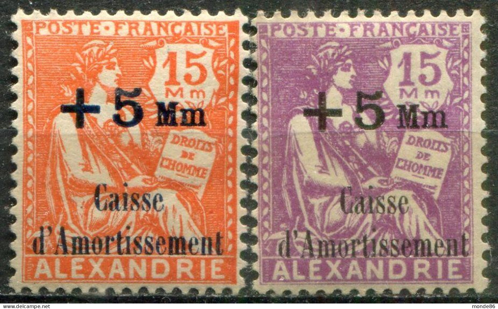 ALEXANDRIE - Y&T  N° 81-82 * - Neufs