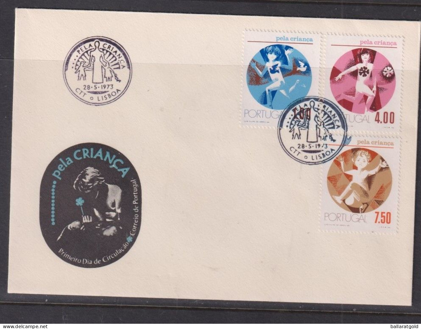 Portugal 1973 "For The Child" First Day Cover - Unaddressed - Covers & Documents