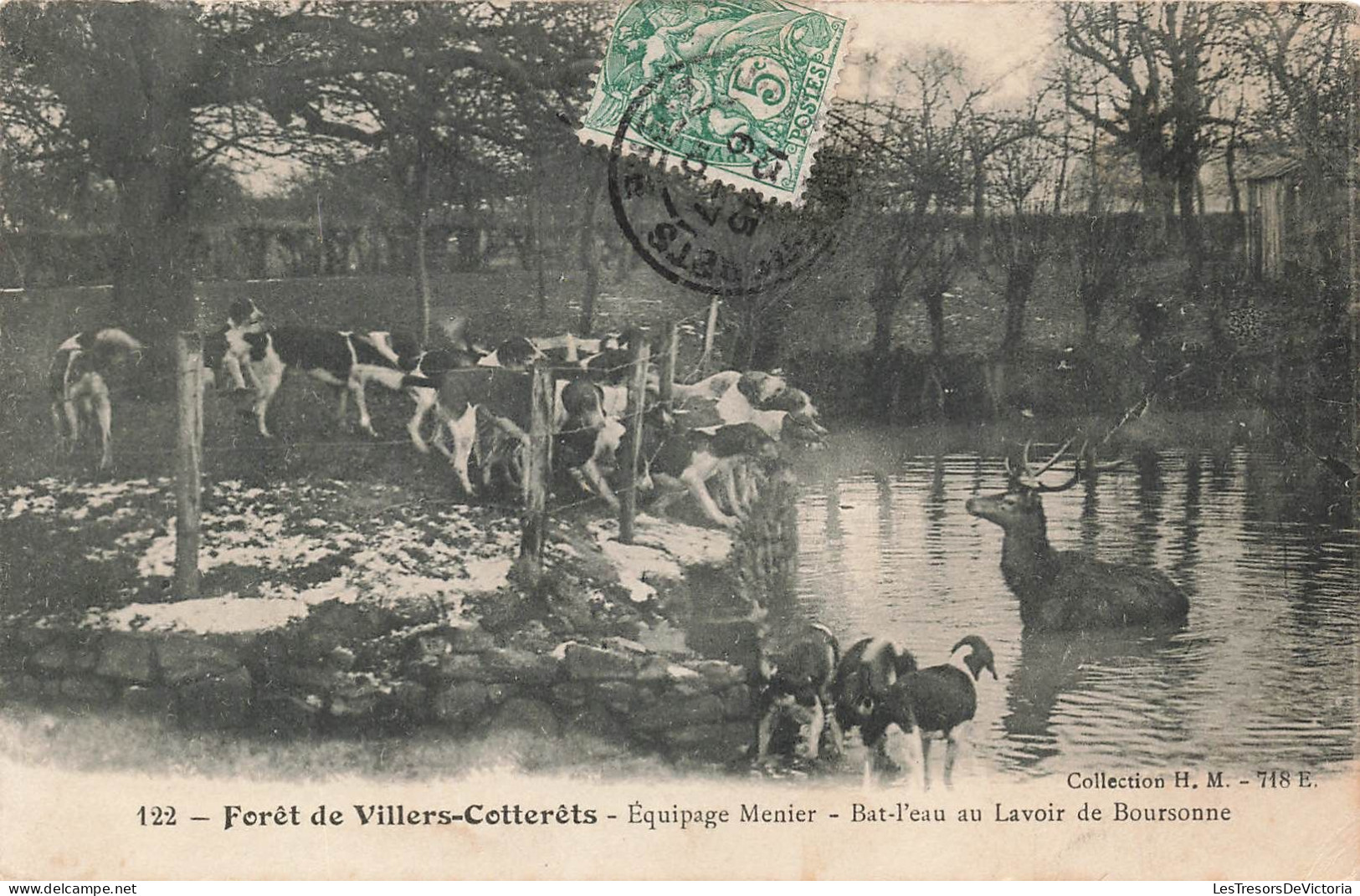 FRANCE - Forêt De Villers Cotterets - Équipage Menier - Bat-l'eau Au Lavoir De Boursonne - Carte Postale Ancienne - Villers Cotterets