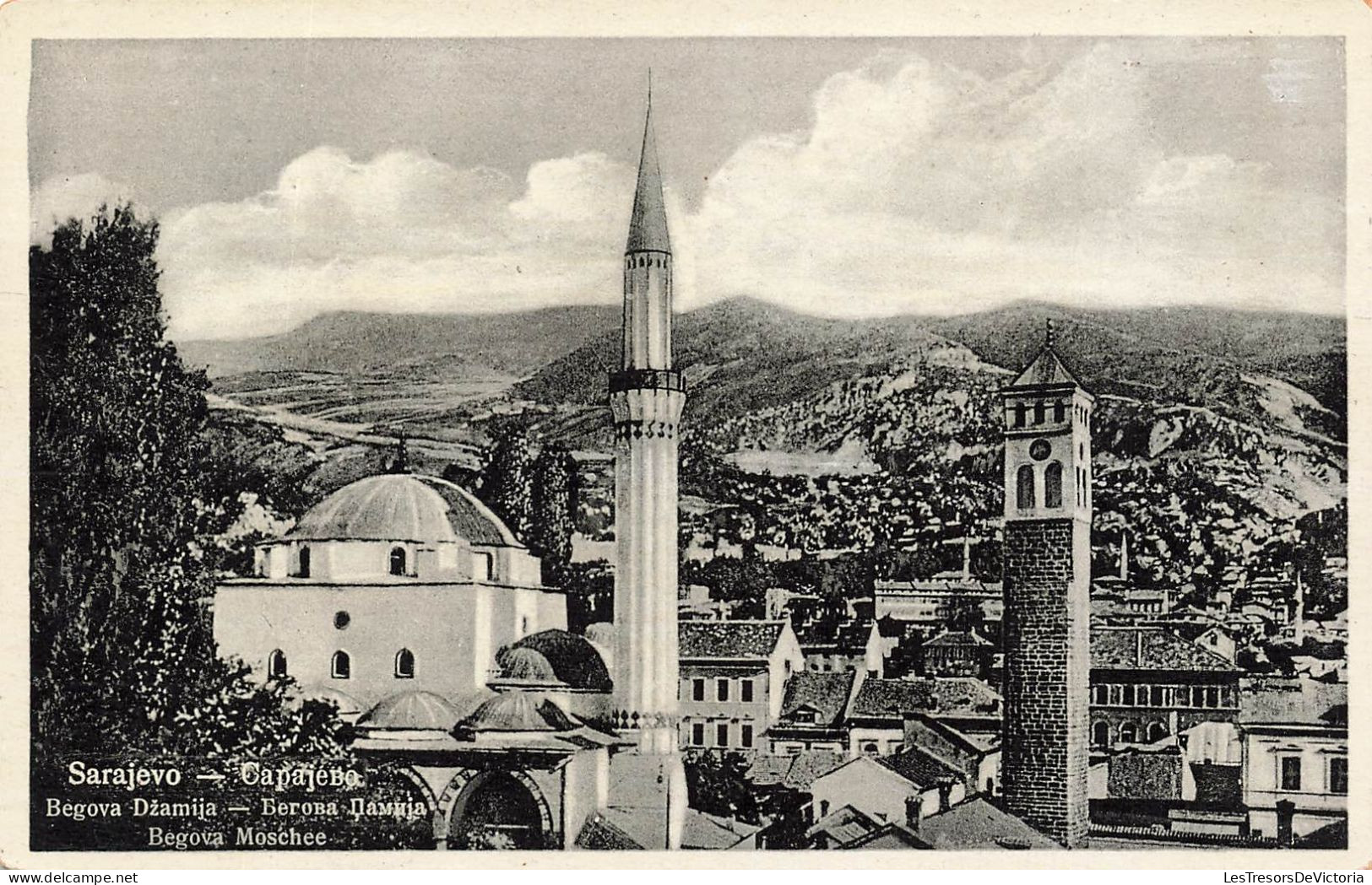 BOSNIE HERZEGOVINE - Sarajevo - Vue Sur La Mosquée De Beg  Et La Ville - Carte Postale Ancienne - Bosnie-Herzegovine