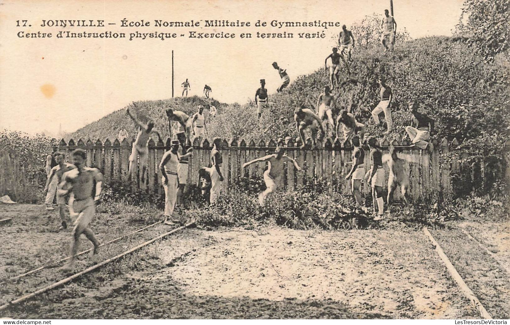 MILITARIA - Joinville - Ecole Normale Militaire De Gymnastique - Exercice Physique En Terrain - Carte Postale Ancienne - Autres & Non Classés
