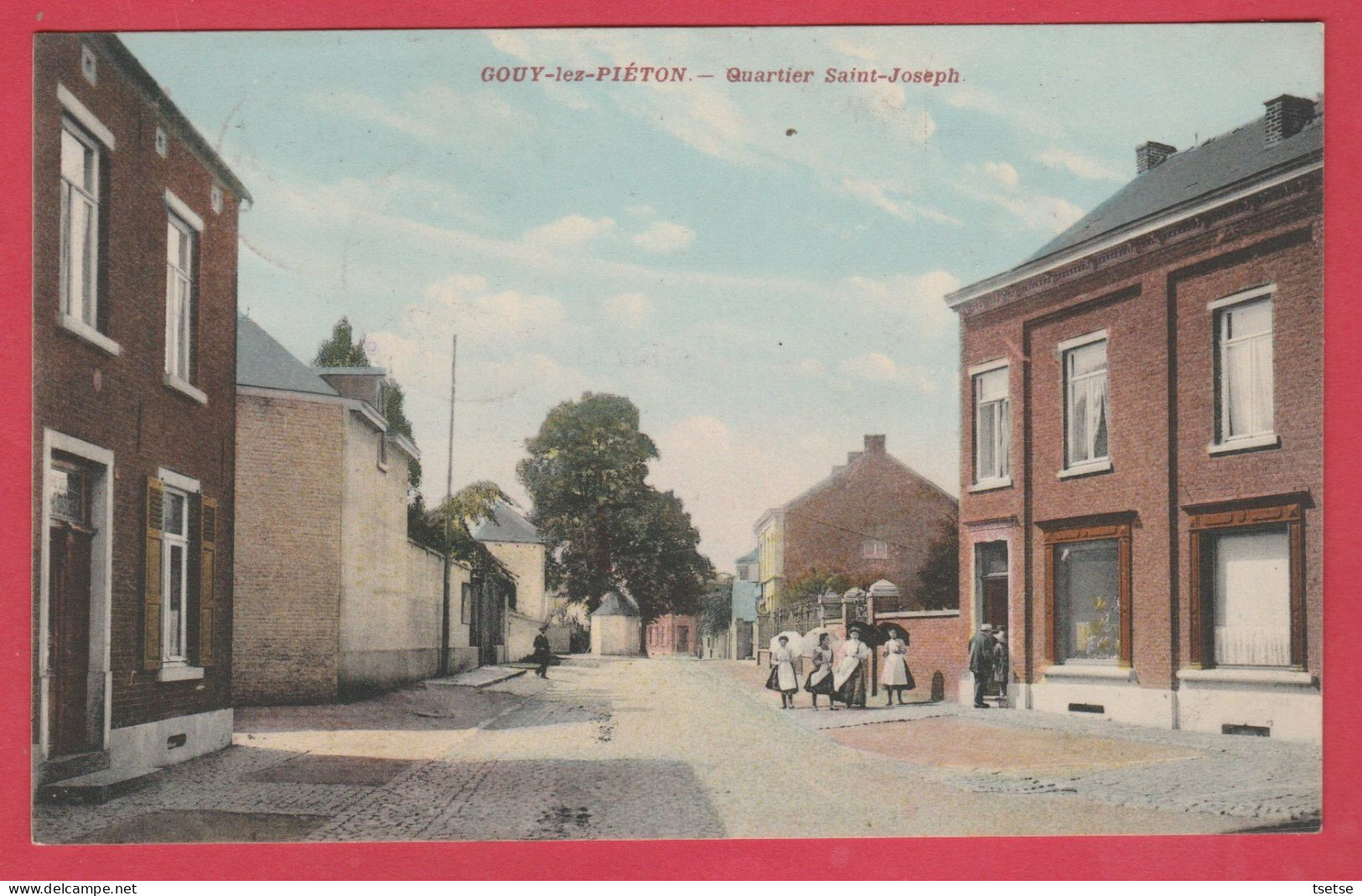 Gouy-lez-Piéton - Quartier Saint-Joseph ... Jolie Carte Couleur - 1911 ( Voir Verso ) - Courcelles