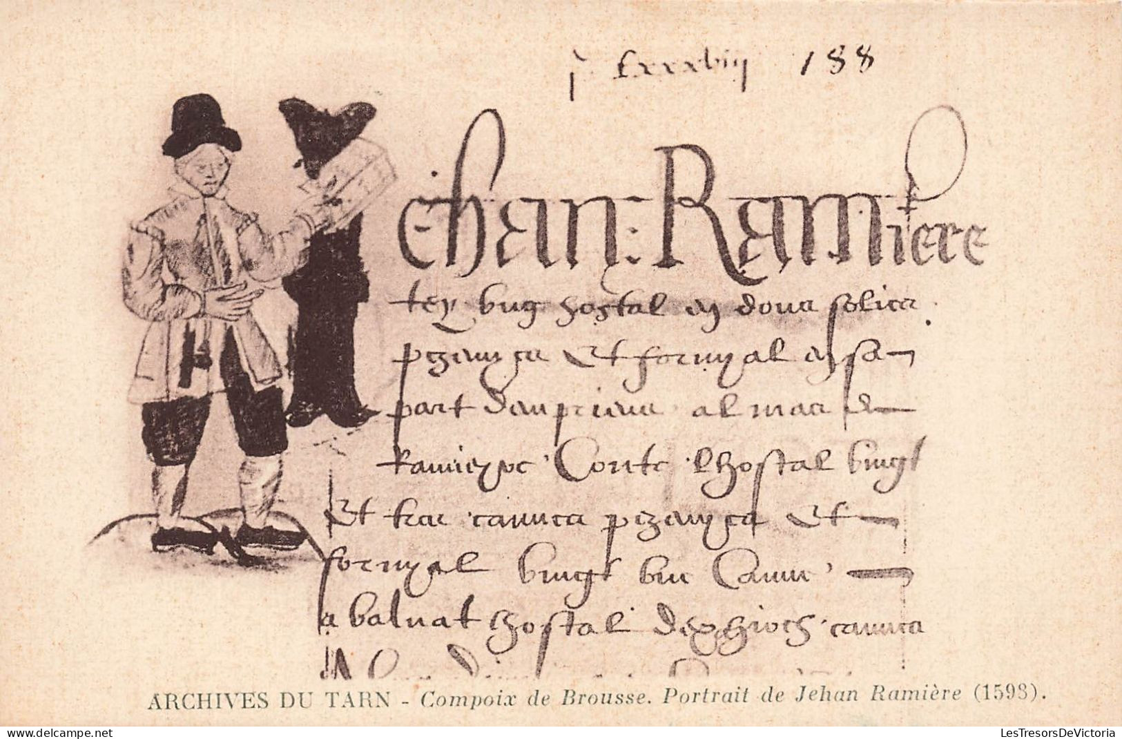 FRANCE - Archives Du Tarn - COmpoix De Brousse - Portrait De Jehan Ramière - Carte Postale Ancienne - Other & Unclassified