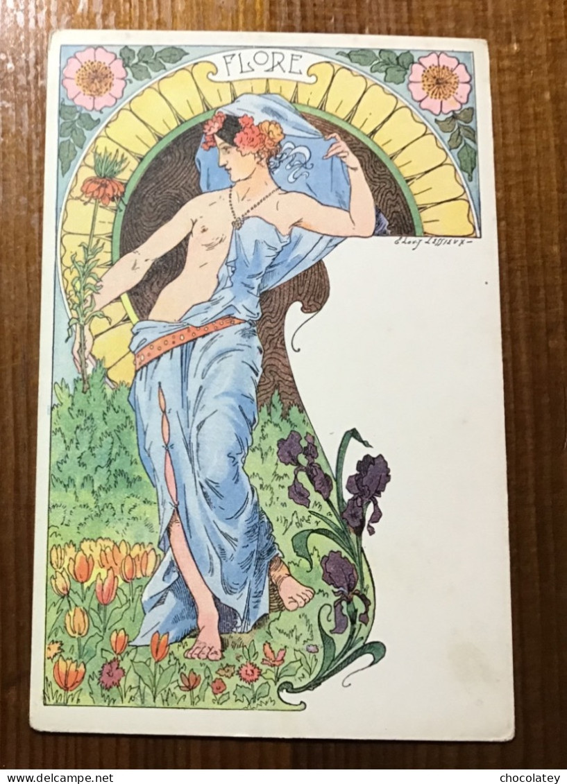 Art Nouveau Lessieux Flore Not Used - Lessieux