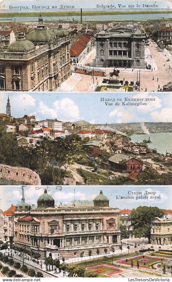 SERBIE - Belgrade - Vue Sur Le Danube, De Kalimegdan Et L'ancien Palais Royal - Colorisé - Carte Postale Ancienne - Serbia