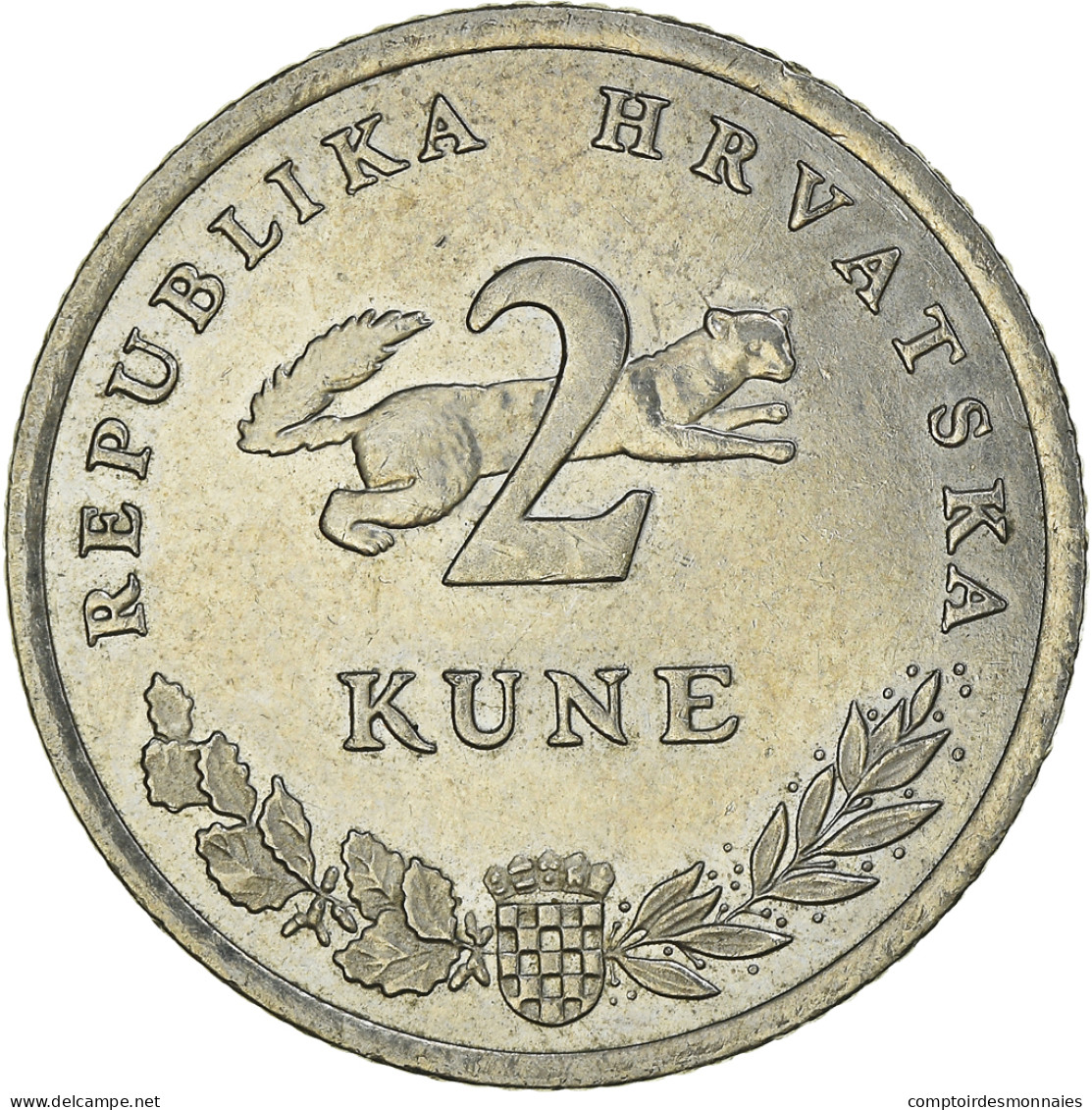 Monnaie, Croatie, 2 Kune, 2013, TTB, Cuivre-Nickel-Zinc (Maillechort) - Kroatien