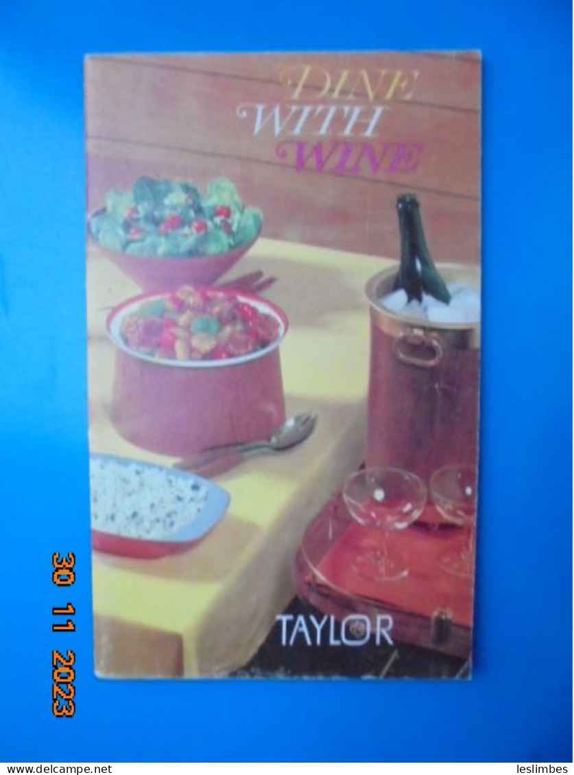 Dine With Wine [1962 Edition] - Taylor Wine Company - Américaine
