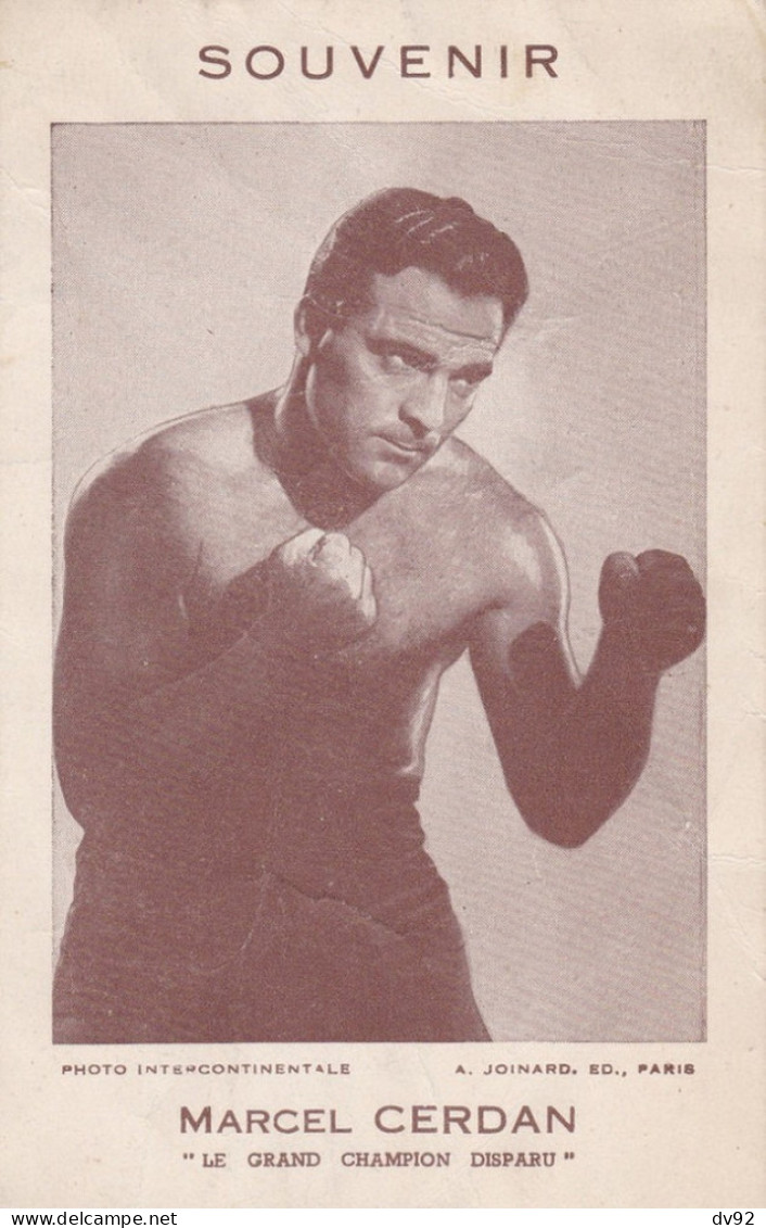 MARCEL CERDAN SOUVENIR - Sportifs