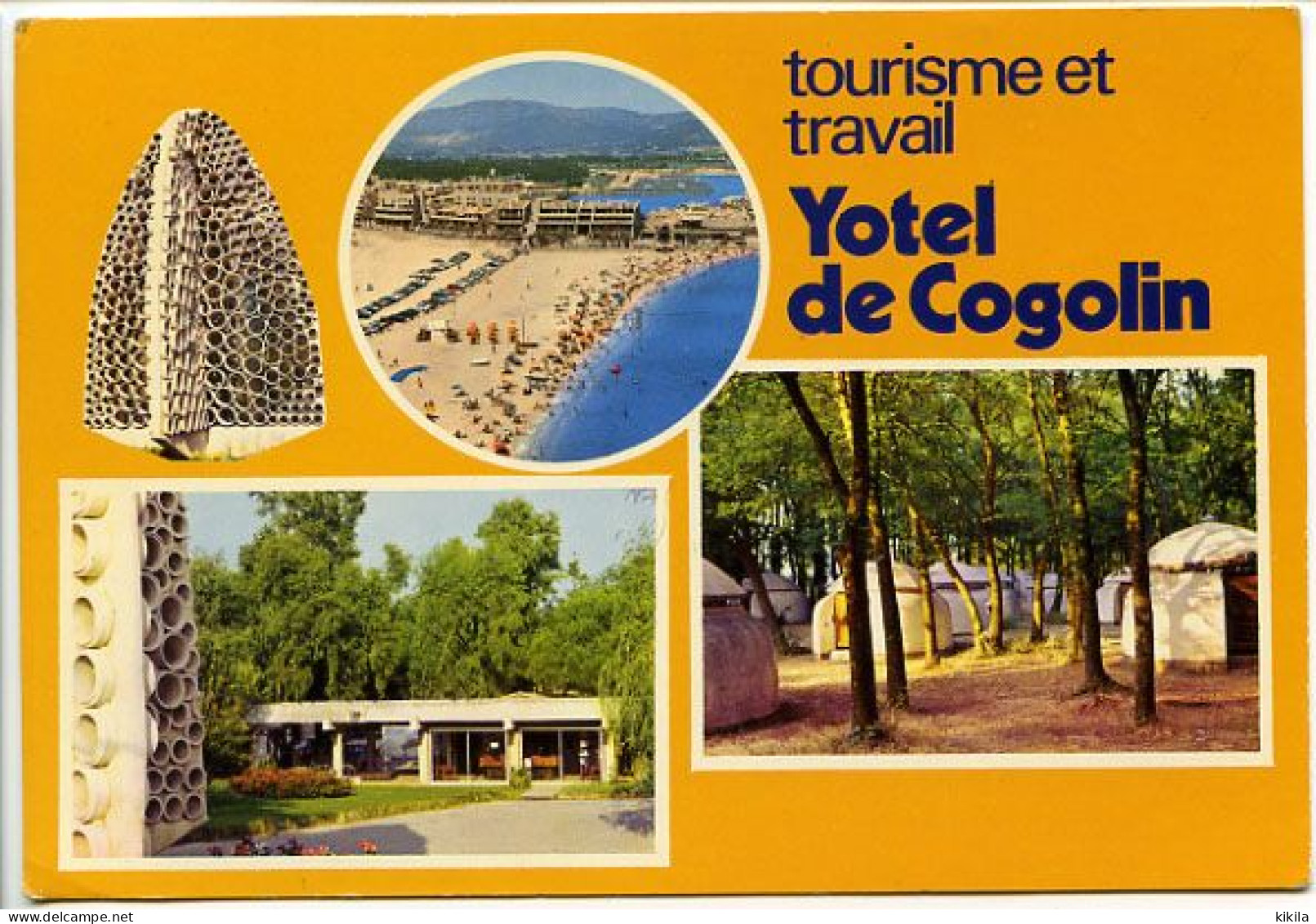 CPSM  10.5 X 15 Var  COGOLIN-PLAGE "Yotel De Cogolin" Camping Et Caravaning  Tourisme Et Travail Tel (94) 43.84.44 - Cogolin