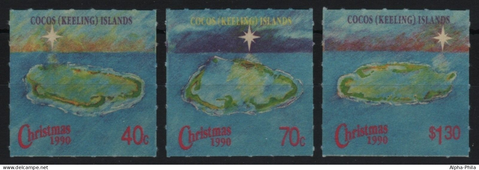 Kokos-Inseln 1990 - Mi-Nr. 237-239 ** - MNH - Weihnachten / X-mas - Cocos (Keeling) Islands
