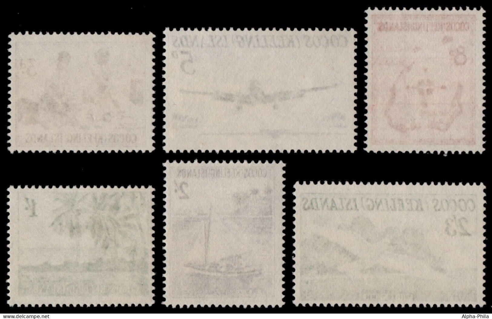 Kokos-Inseln 1963 - Mi-Nr. 1-6 ** - MNH - Freimarken / Definitives (I) - Cocos (Keeling) Islands