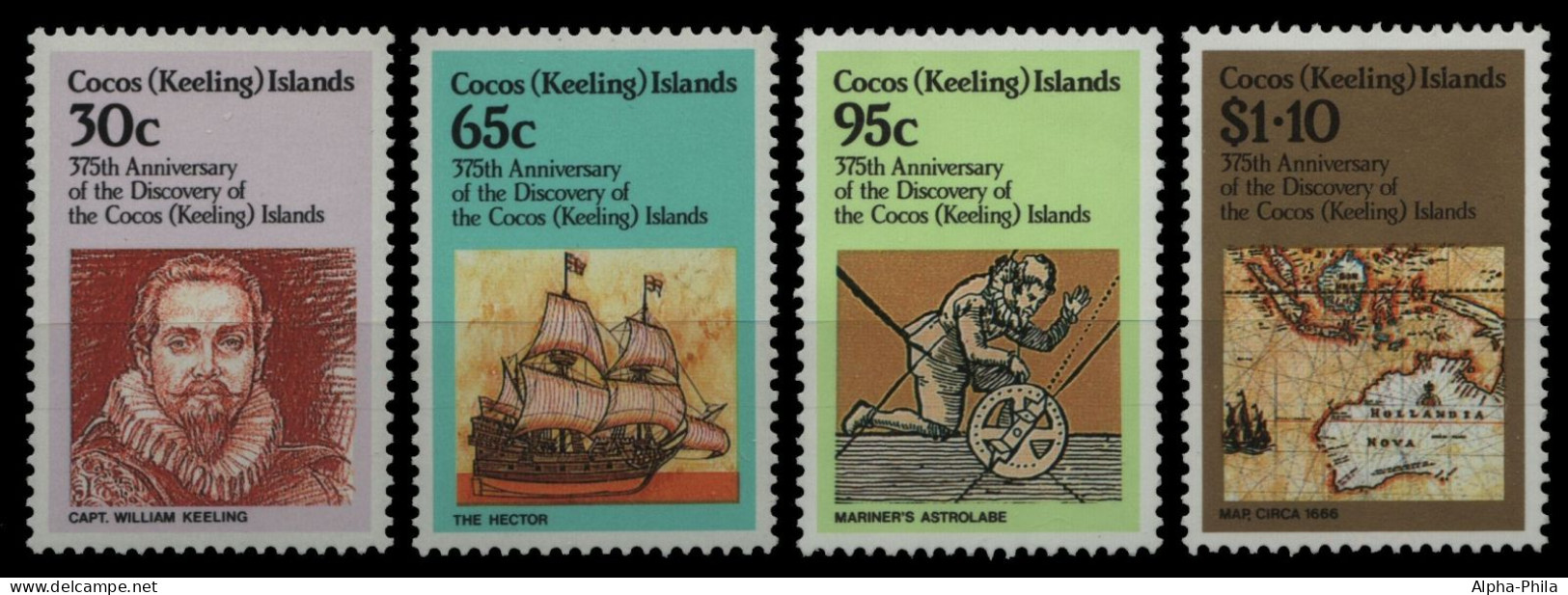 Kokos-Inseln 1984 - Mi-Nr. 119-122 ** - MNH - Schiffe / Ships - Cocos (Keeling) Islands