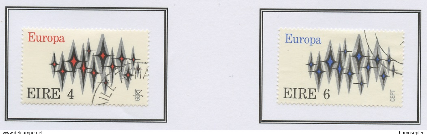 Irlande - Ireland - Irland 1972 Y&T N°278 à 279 - Michel N°276 à 277 (o) - EUROPA - Oblitérés