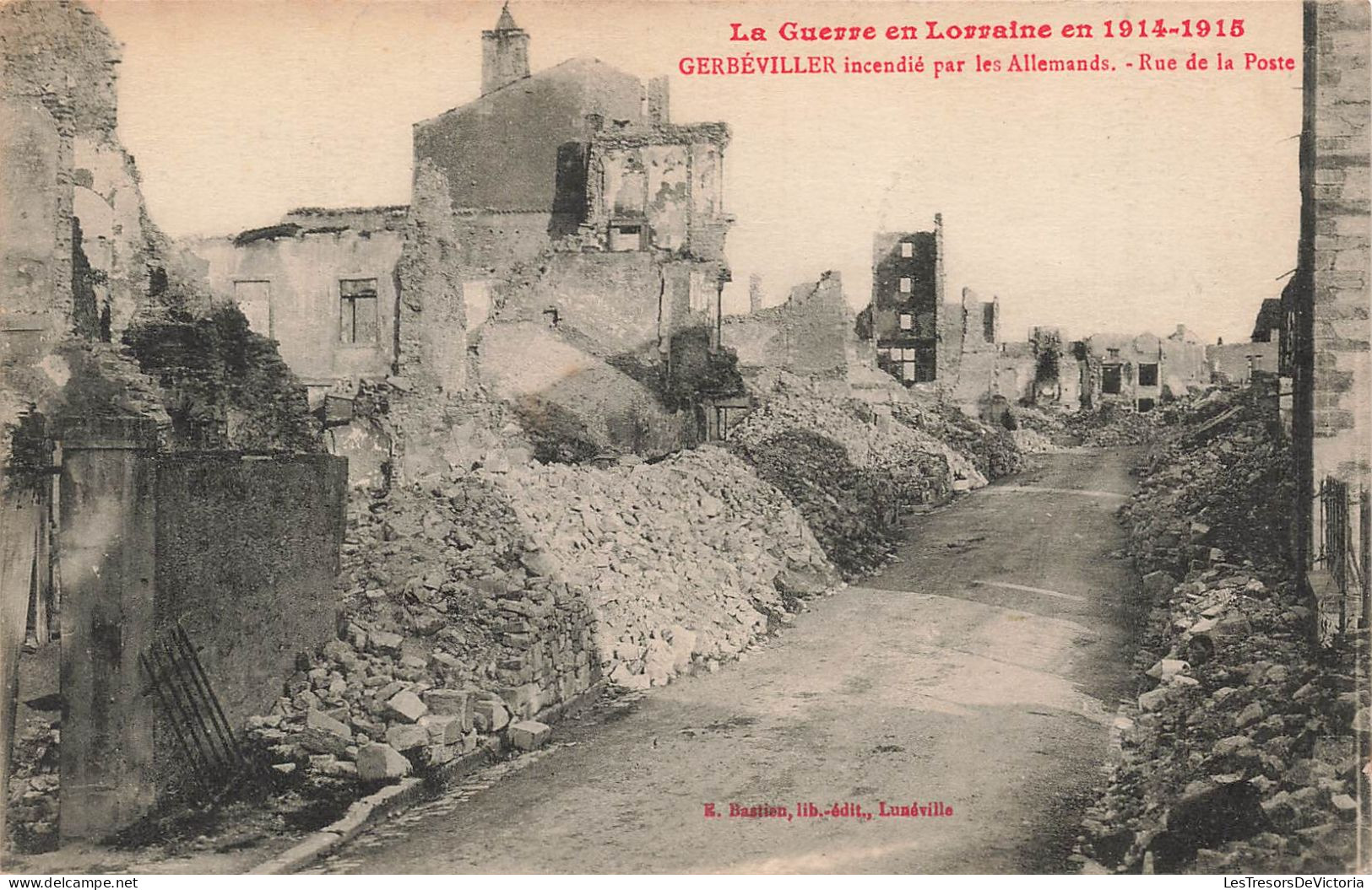 FRANCE - Gerbéviller Incendié Par Les Allemands - Rue De La Poste - Carte Postale Ancienne - Gerbeviller