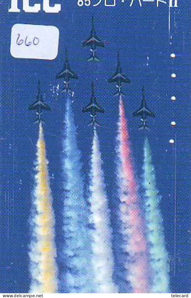 TELECARTE JAPON * MILITAIRY AVION  (660)  Flugzeuge * Airplane * Aeroplano * PHONECARD JAPAN * ARMEE * LEGER VLIEGTUIG - Armada