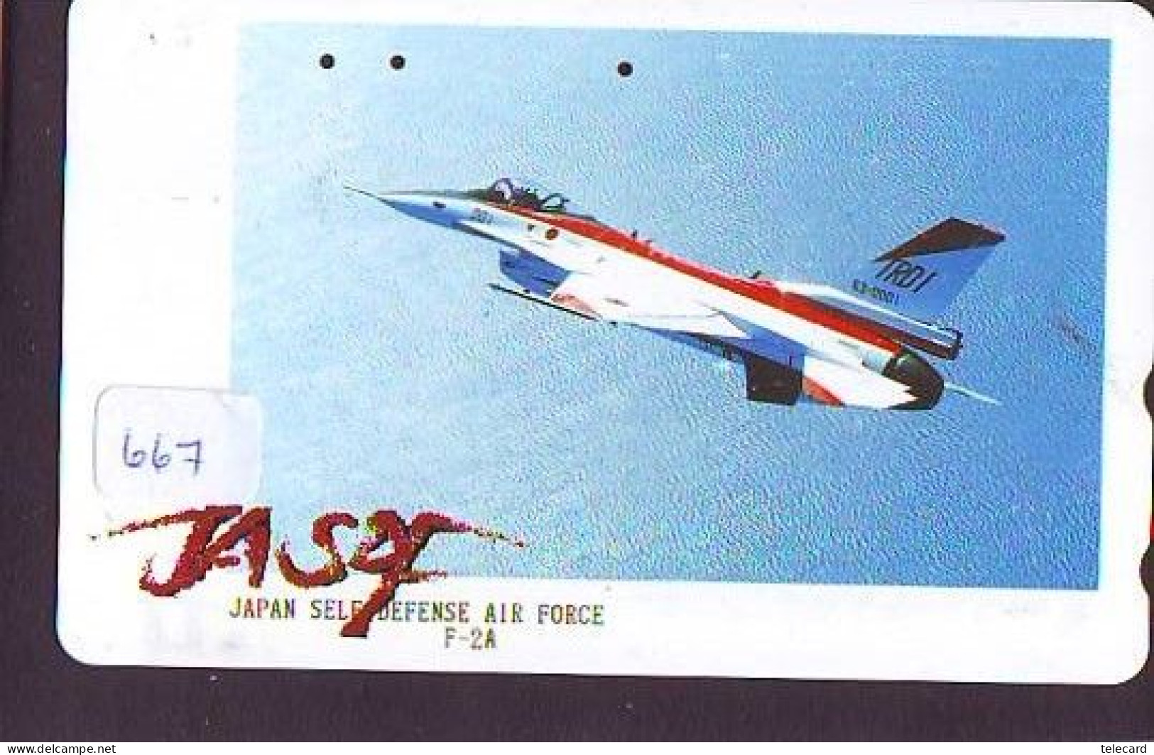 TELECARTE JAPON * MILITAIRY AVION  (667)  Flugzeuge * Airplane * Aeroplano * PHONECARD JAPAN * ARMEE * LEGER VLIEGTUIG - Armee