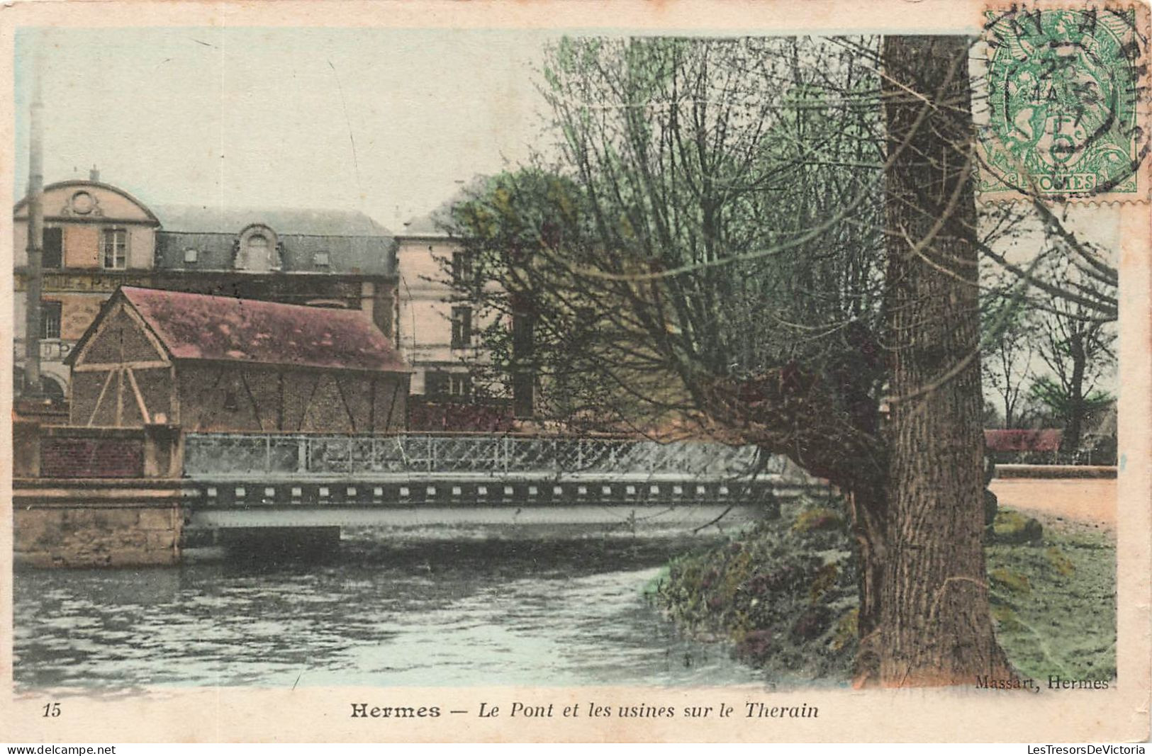 FRANCE - Hermes - Le Pont Et Les  Usines Sur Le Therain - Carte Postale Ancienne - Other & Unclassified
