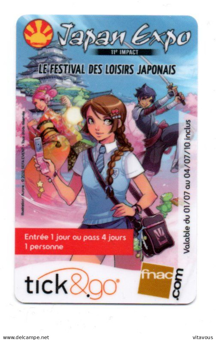 Festival Japan Expo Carte France Tick&toc FNAC Card (F 88 - Otros & Sin Clasificación