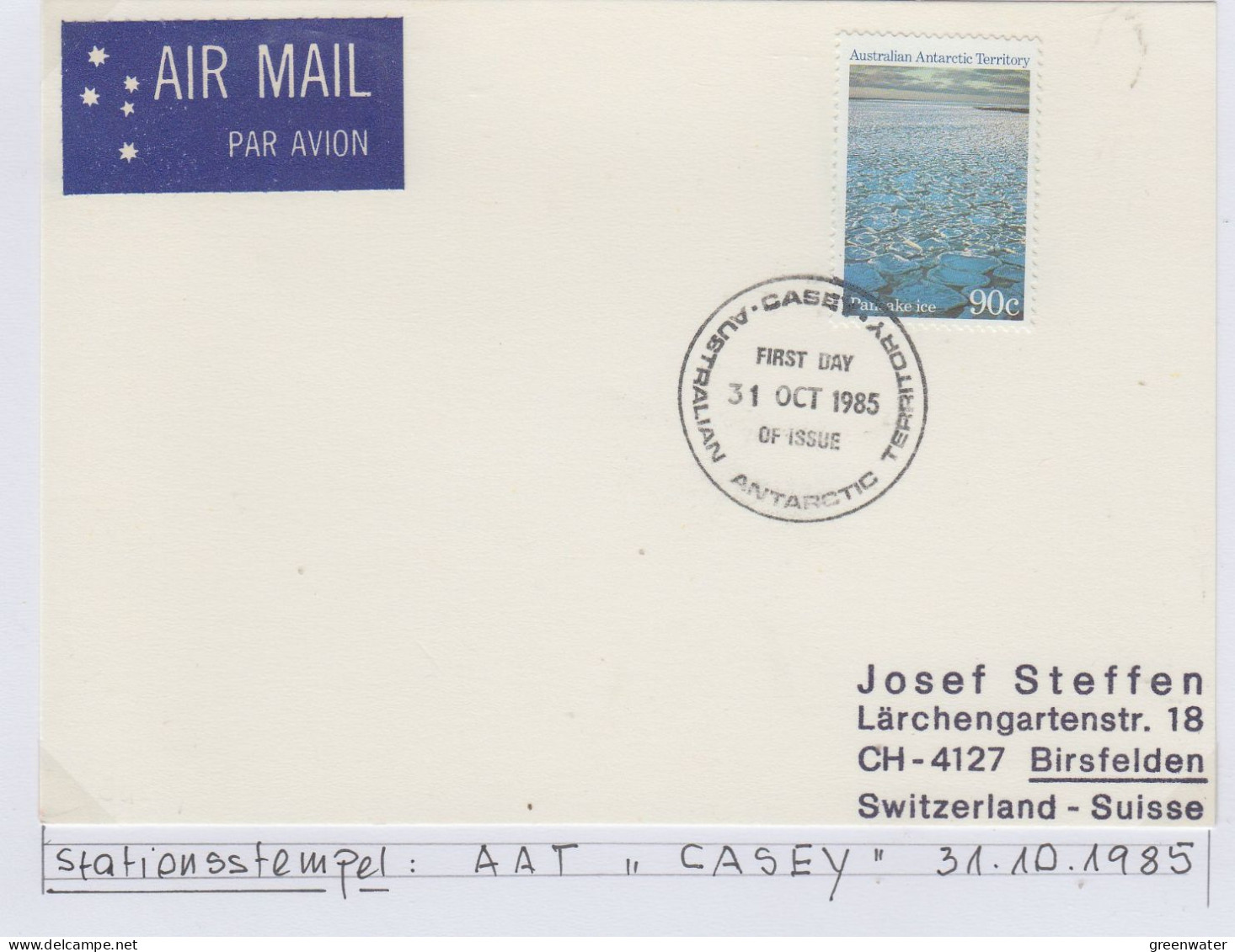 AAT Definitive / Landscape 1v Ca Casey (AS161) - FDC